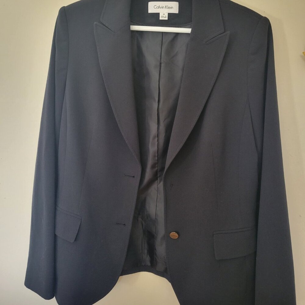 Calvin Klein Women’s Black Blazer – Size 10 (GUC) - Picture 3 of 5
